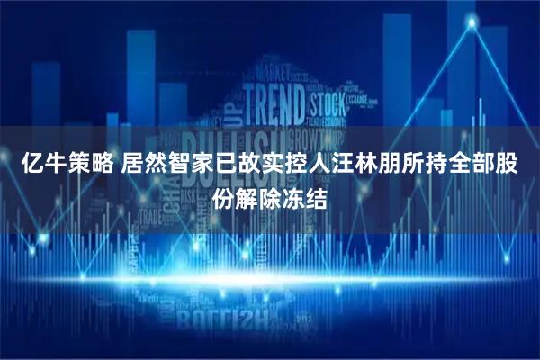 亿牛策略 居然智家已故实控人汪林朋所持全部股份解除冻结