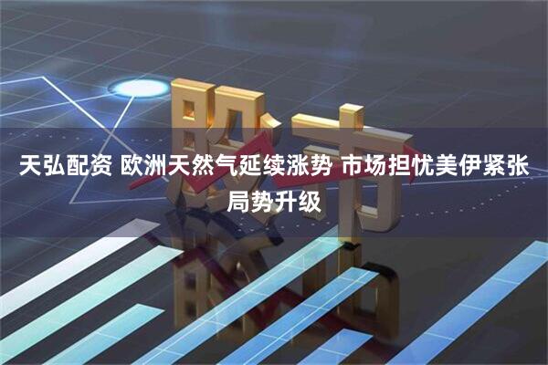 天弘配资 欧洲天然气延续涨势 市场担忧美伊紧张局势升级