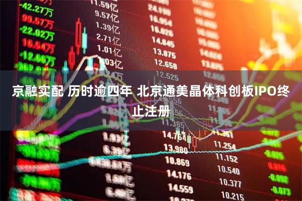京融实配 历时逾四年 北京通美晶体科创板IPO终止注册